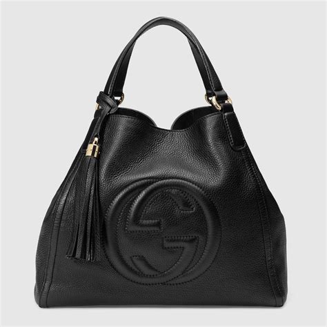 black and white gucci soho bag|authentic Gucci shoulder bag.